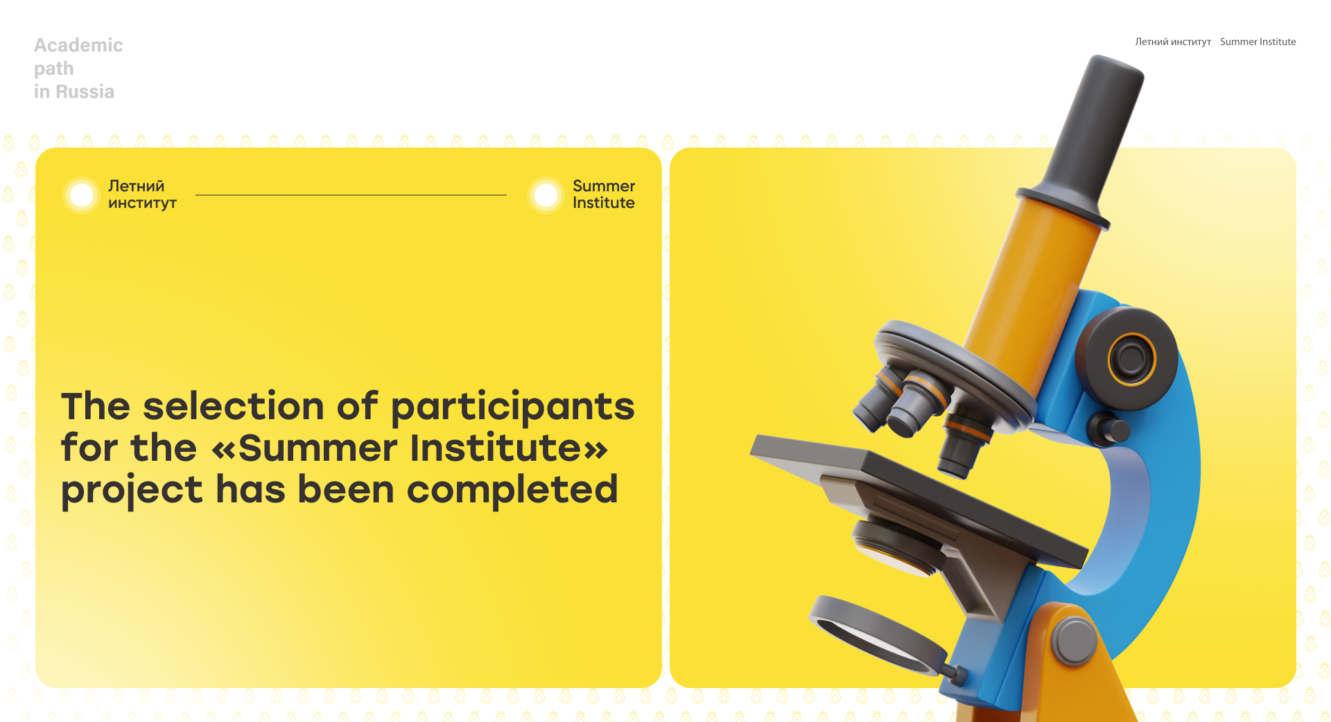 The selection of participants for the «Summer Institute» project has been completed